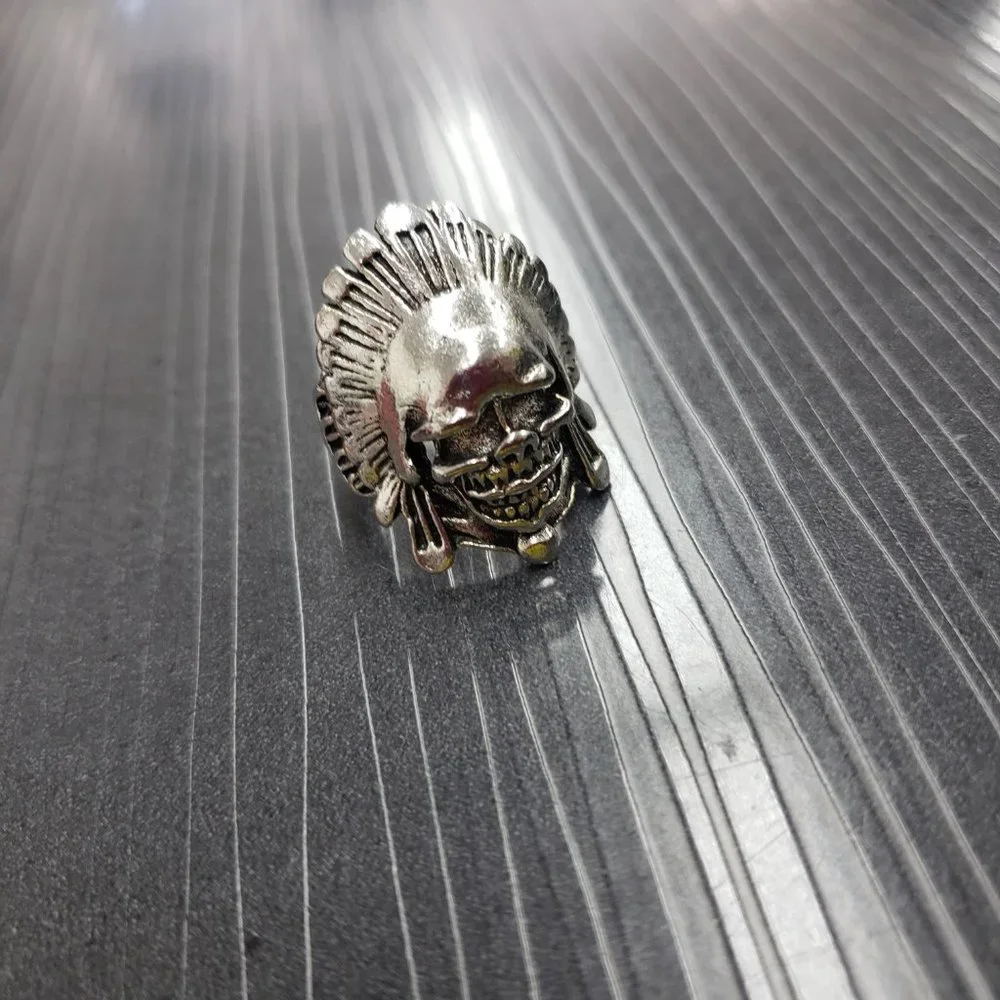 1/$10, 2/$15 -  Men's size 8.5 Silver-tone Skull Ring Fashion Jewelry